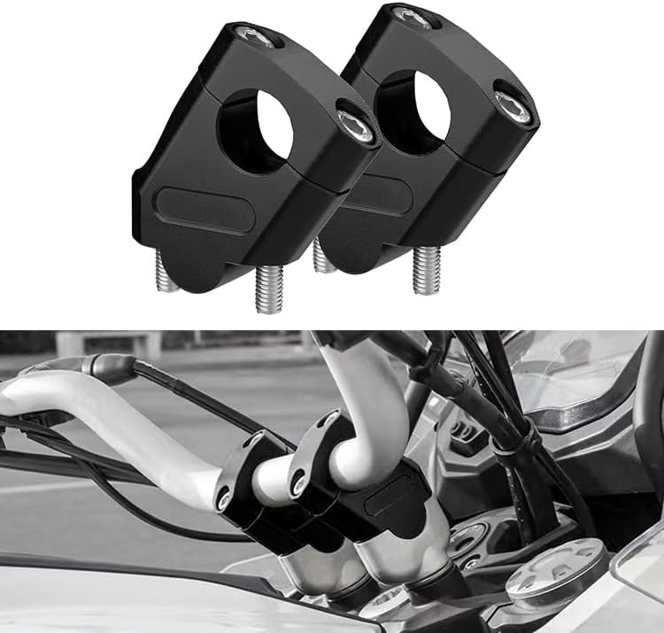 Feiteplus 28mm 1 1/8" Handlebar Bar Risers Motorcycle Bar Clamps Riser For Motorbike Pit Dirt Bikes Black Riser Height 38mm (1.5 "), 18mm (0.71") Backward or Forward, CNC Billet Aluminum - Image 5